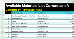 Shareable Materials List