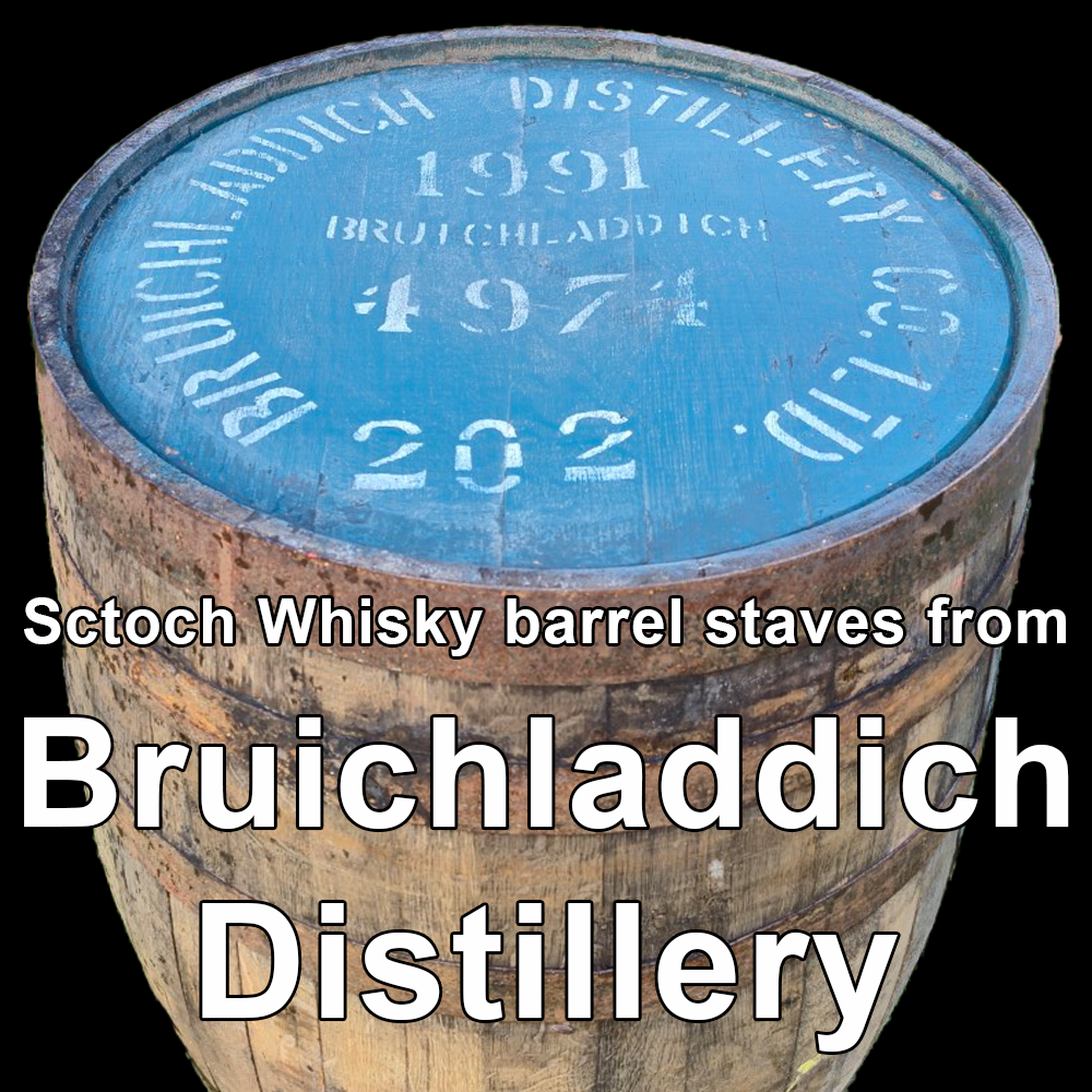 Wood from Bruichladdich Distillery scotch barrel staves