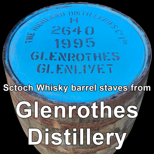 Wood from Glenrothes Distillery scotch barrel staves