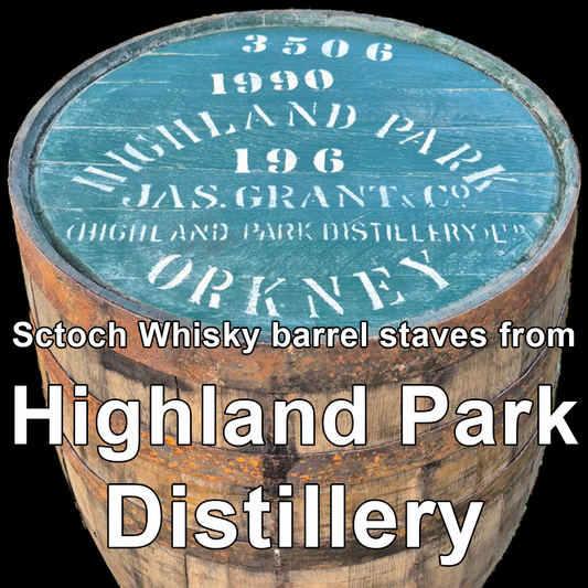 Wood from Highland Park Distillery scotch barrel staves