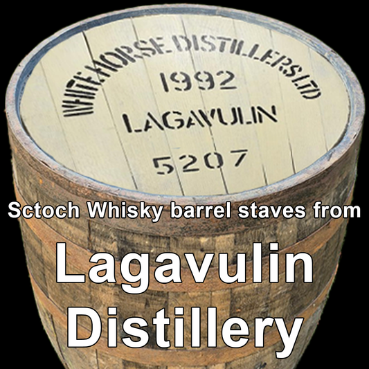 Wood from Lagavulin Distillery scotch barrel staves