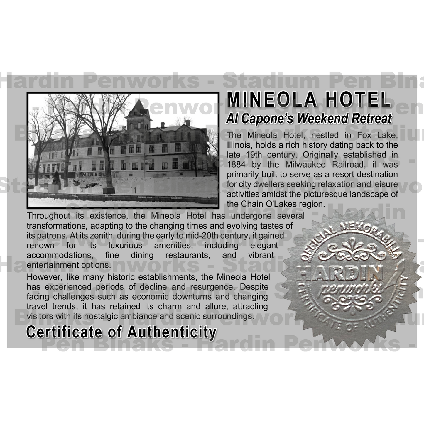 Mineola Hotel - Al Capone’s Weekend Retreat