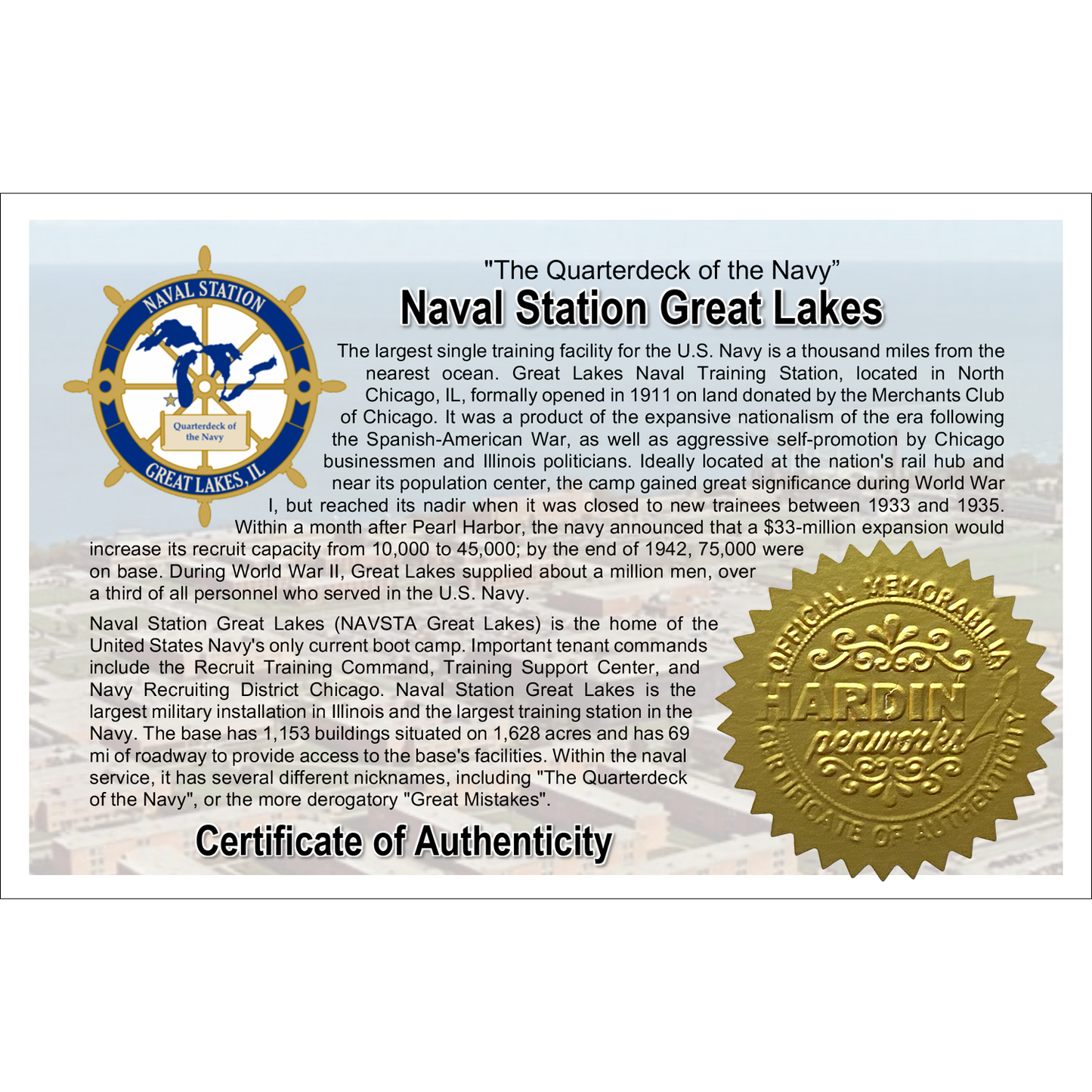 Naval Station Great Lakes - Building 1