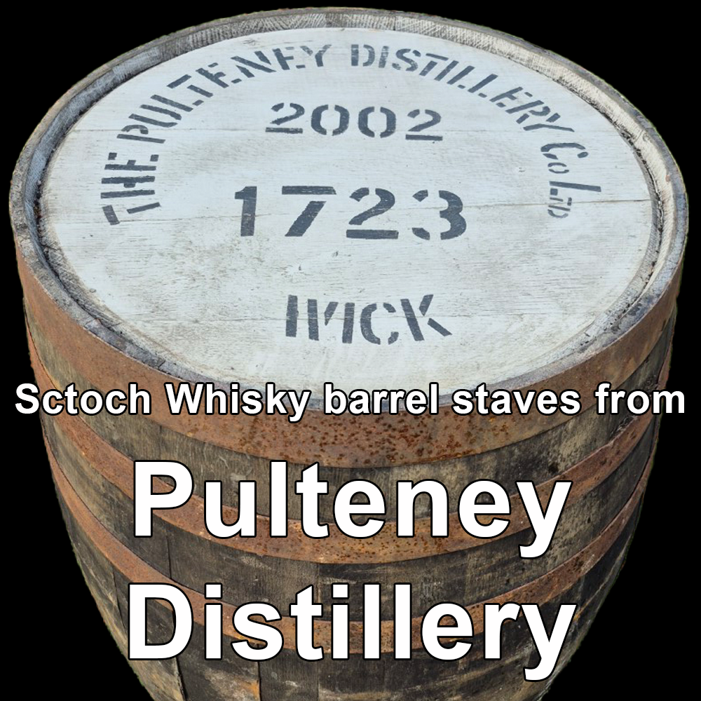 Wood from Pulteney Distillery scotch barrel staves