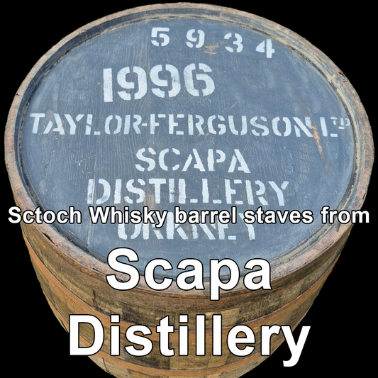 Wood from Scapa Distillery scotch barrel staves