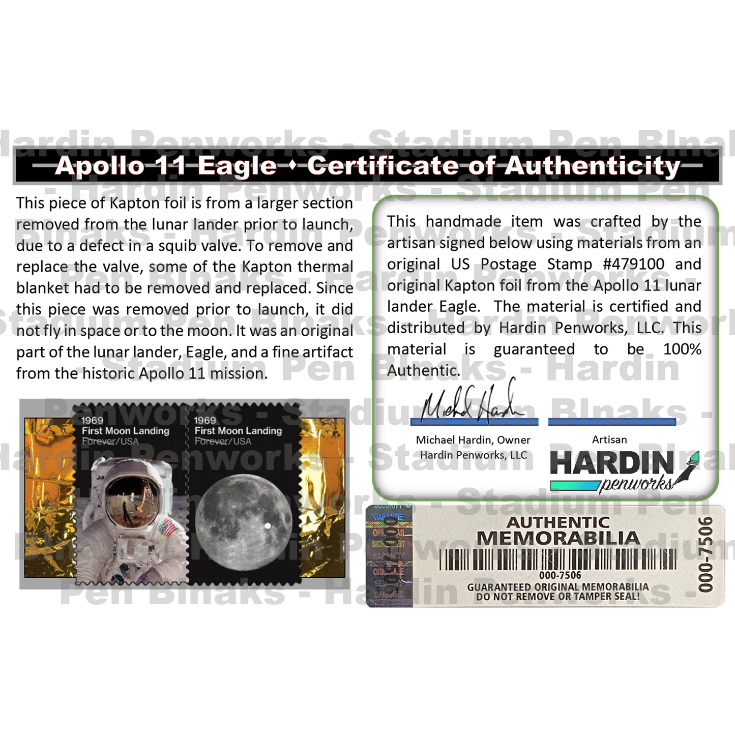 NASA Apollo 11 Blanks