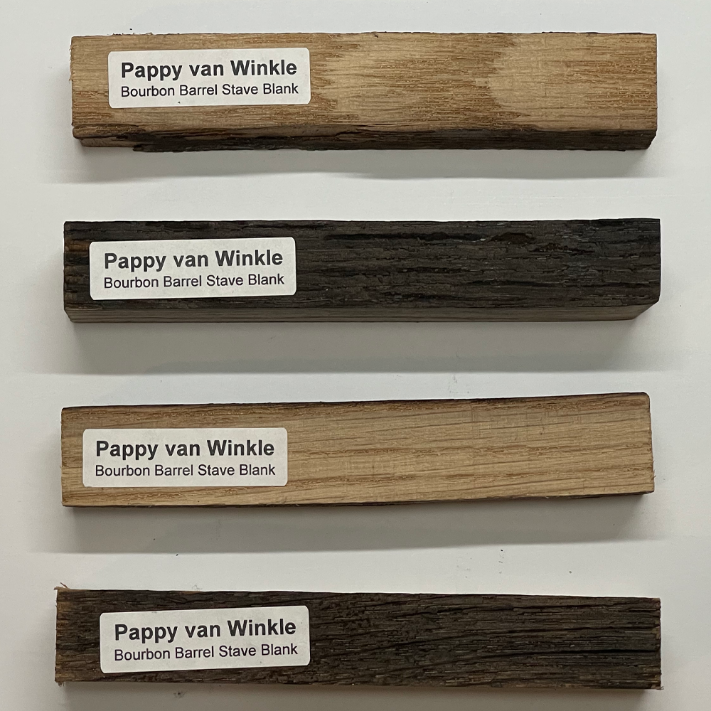 Wood blanks from Pappy Van Winkle bourbon barrel staves – Stadium Pen Blanks