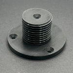 3D printed lathe chuck holder mounted on workshop wall