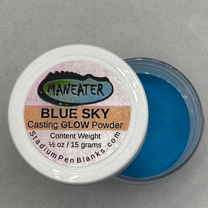 Maneater Casting GLOW Powder - Blue Sky
