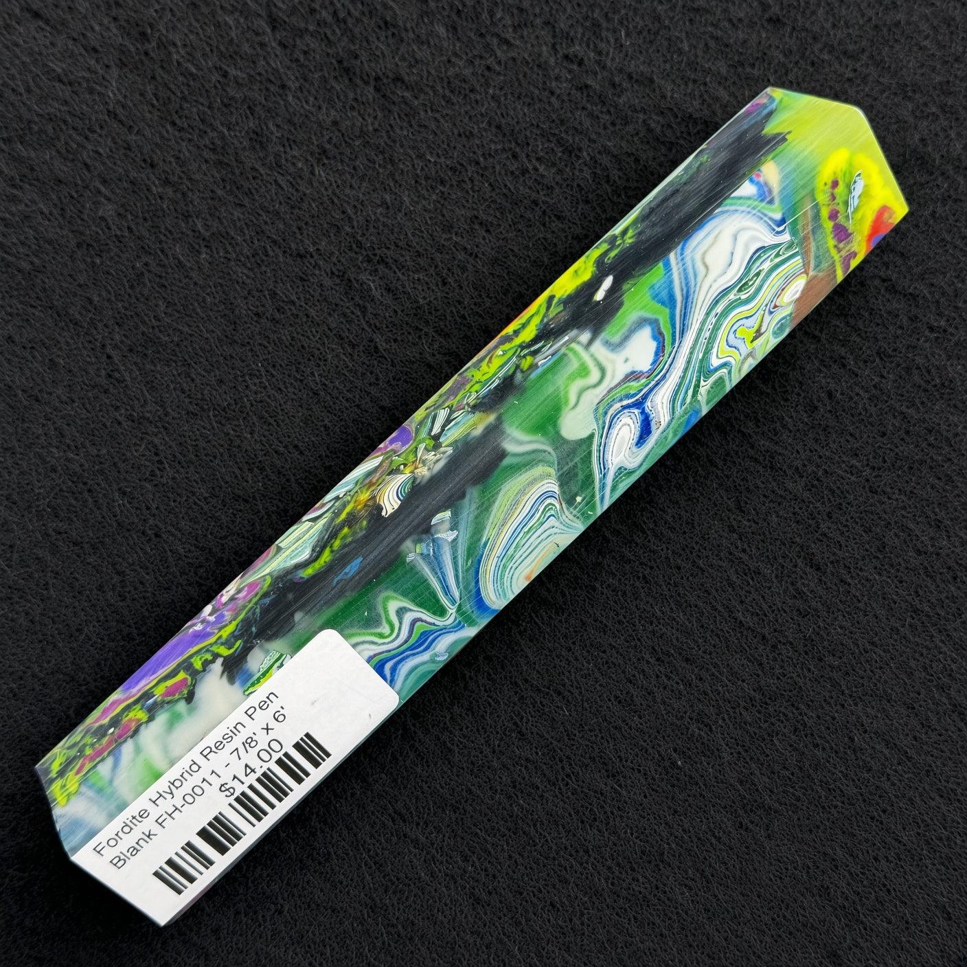 Fordite Hybrid Resin Pen Blank FH-0011 - 7/8" x 6"