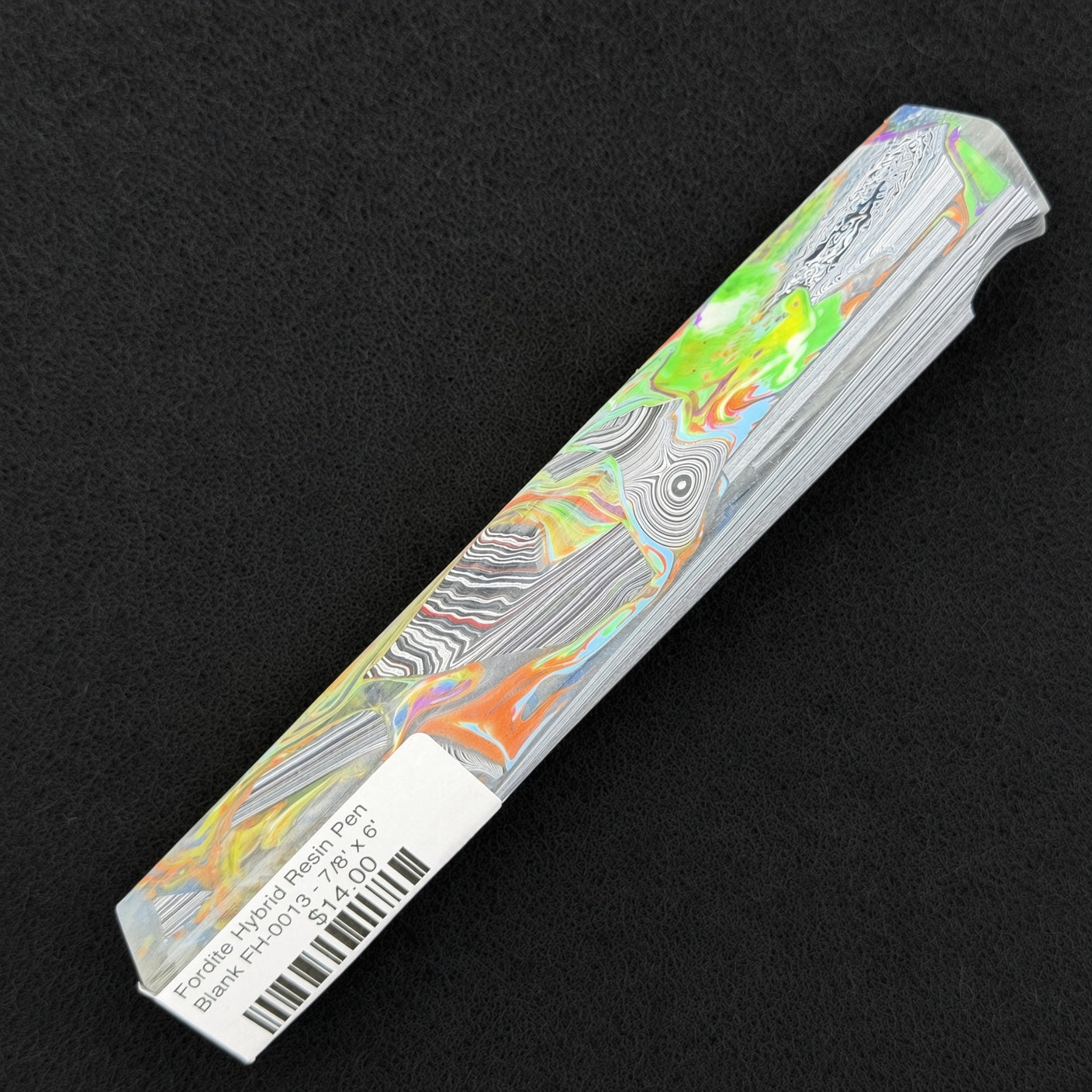 Fordite Hybrid Resin Pen Blank FH-0013 - 7/8" x 6"