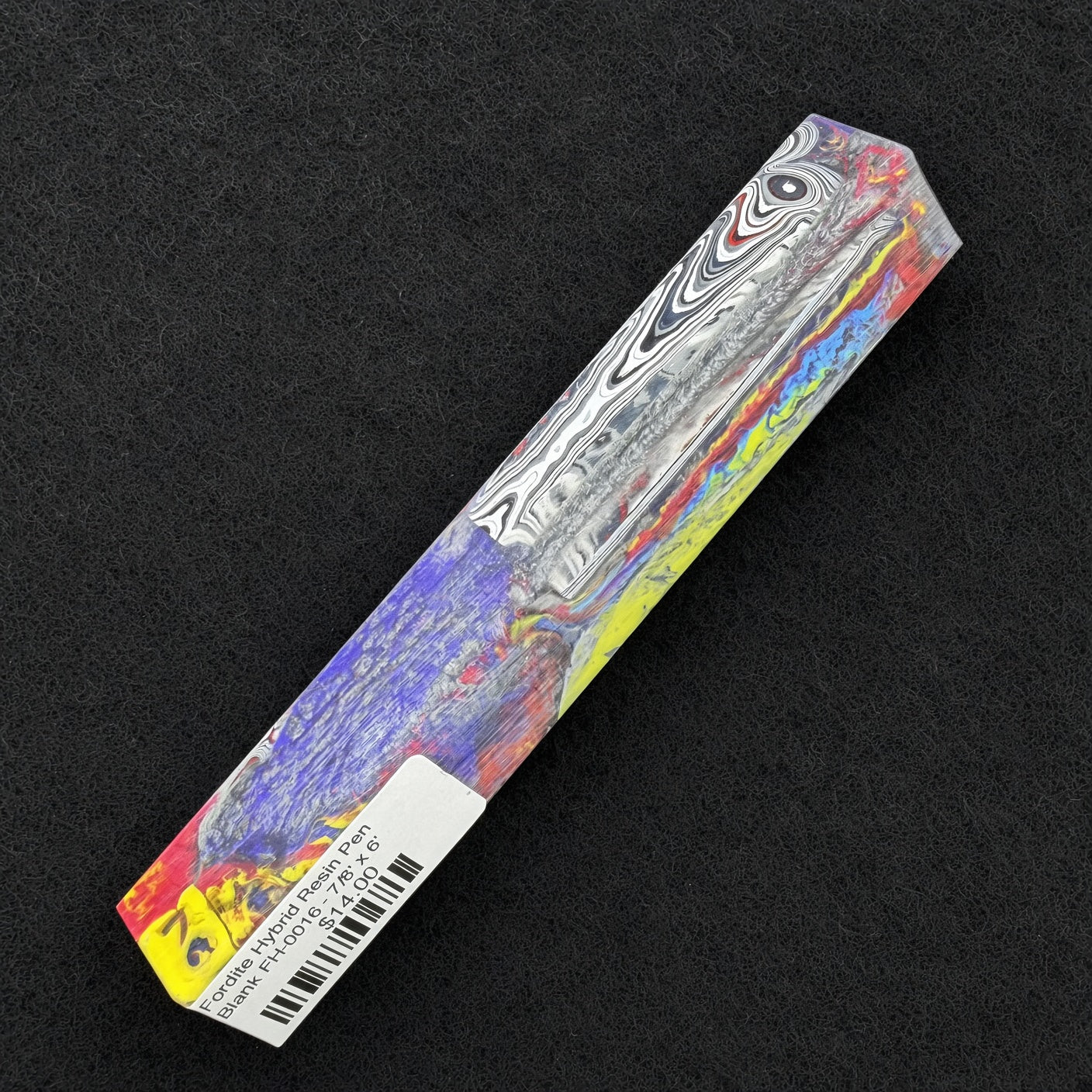 Fordite Hybrid Resin Pen Blank FH-0016 - 7/8" x 6"