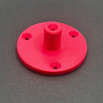 3D printed lathe chuck holder mounted on workshop wall