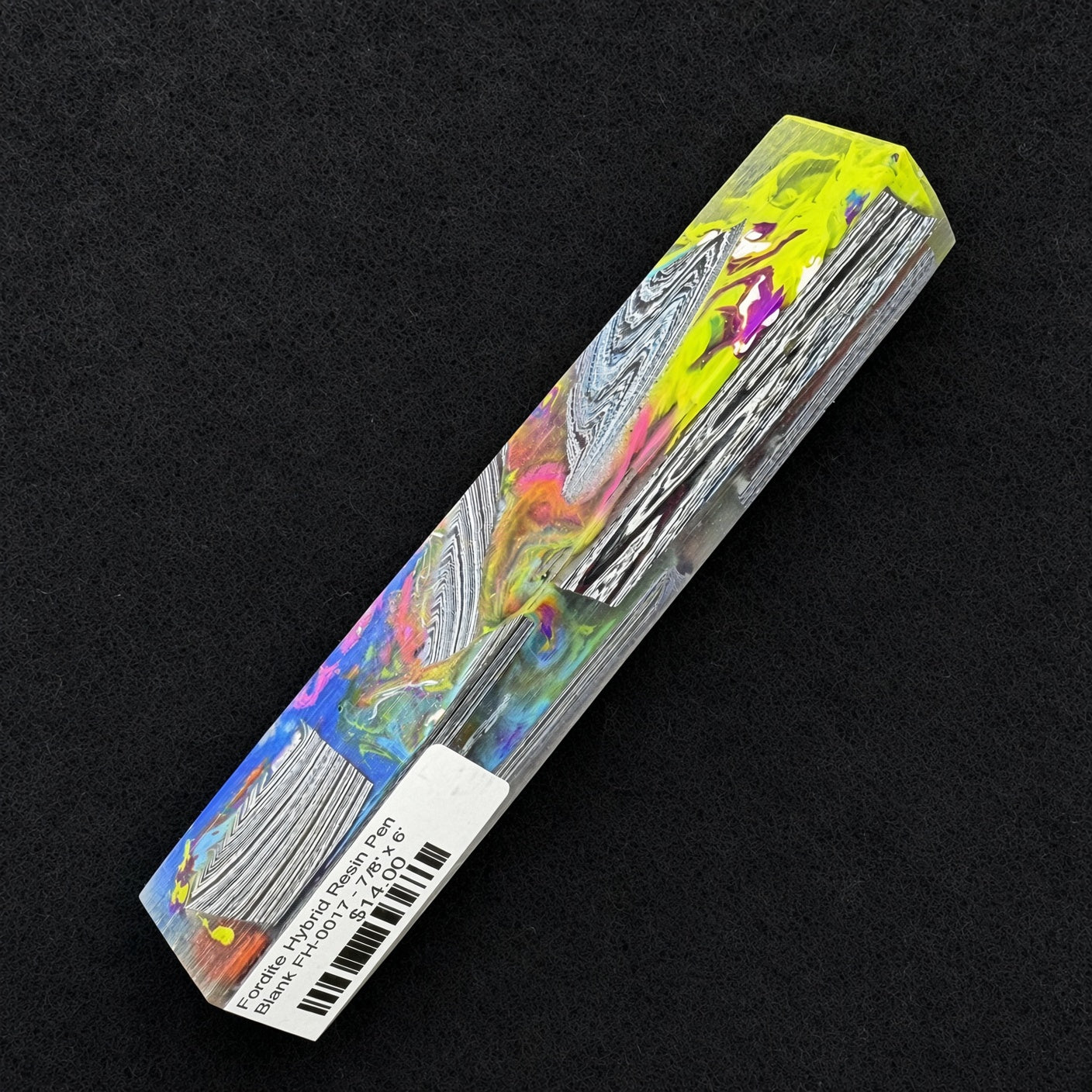 Fordite Hybrid Resin Pen Blank FH-0017 - 7/8" x 6"