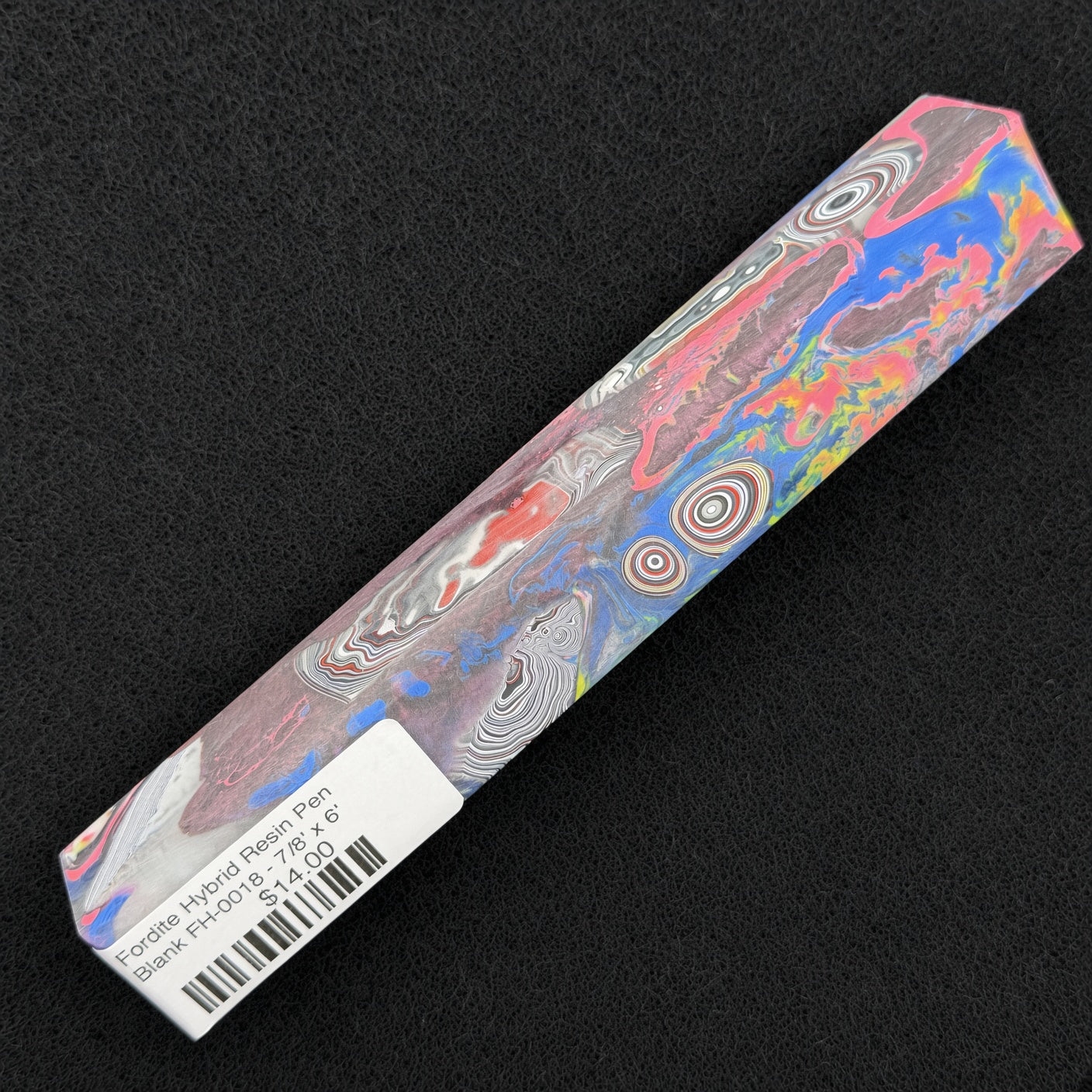 Fordite Hybrid Resin Pen Blank FH-0018 - 7/8" x 6"