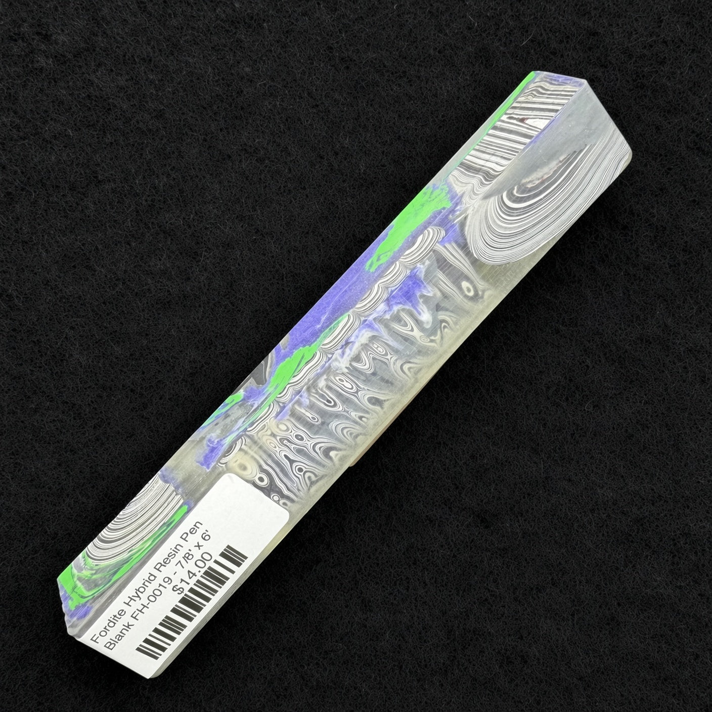 Fordite Hybrid Resin Pen Blank FH-0019 - 7/8" x 6"