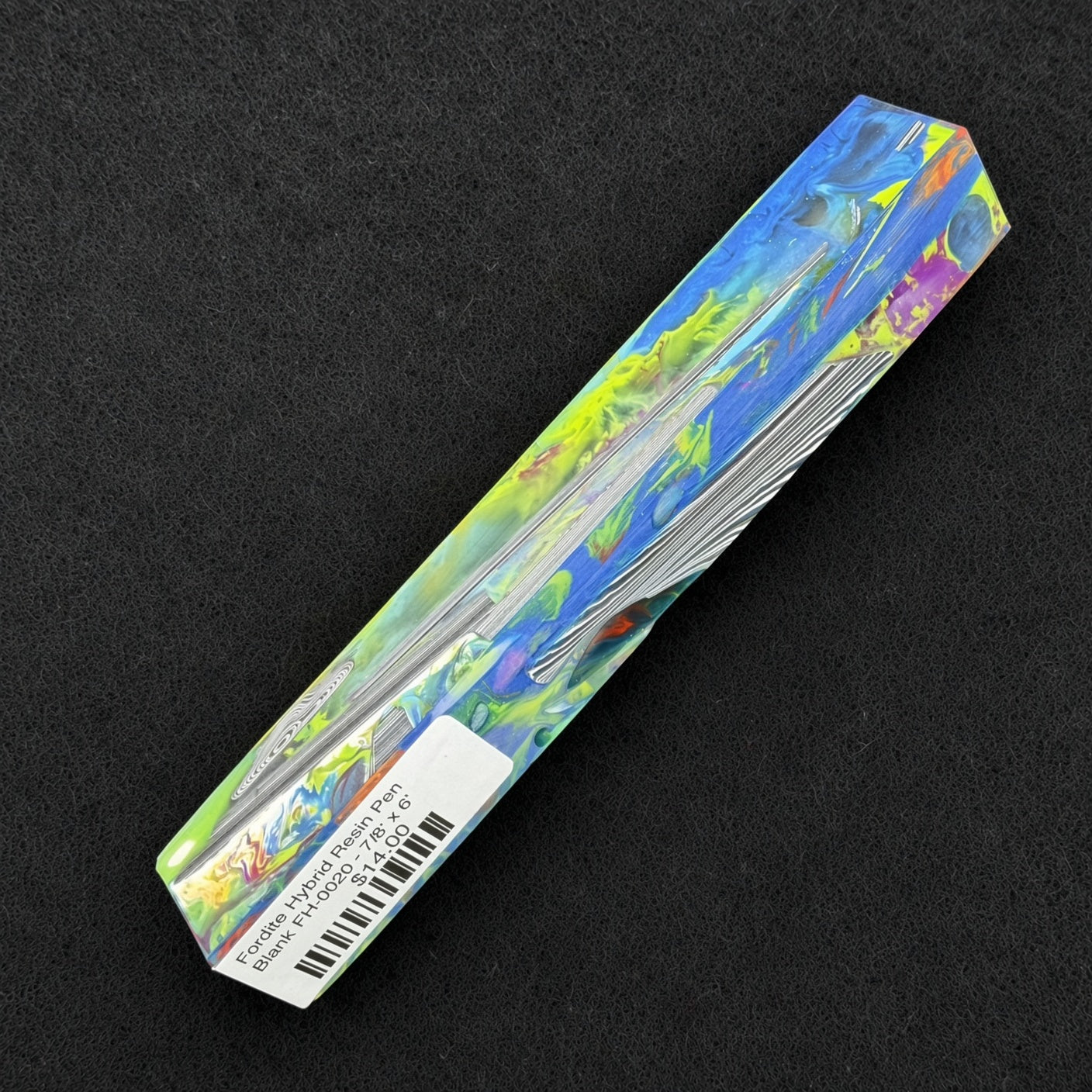 Fordite Hybrid Resin Pen Blank FH-0020 - 7/8" x 6"
