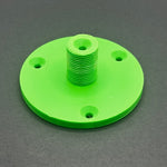 3D printed lathe chuck holder mounted on workshop wall