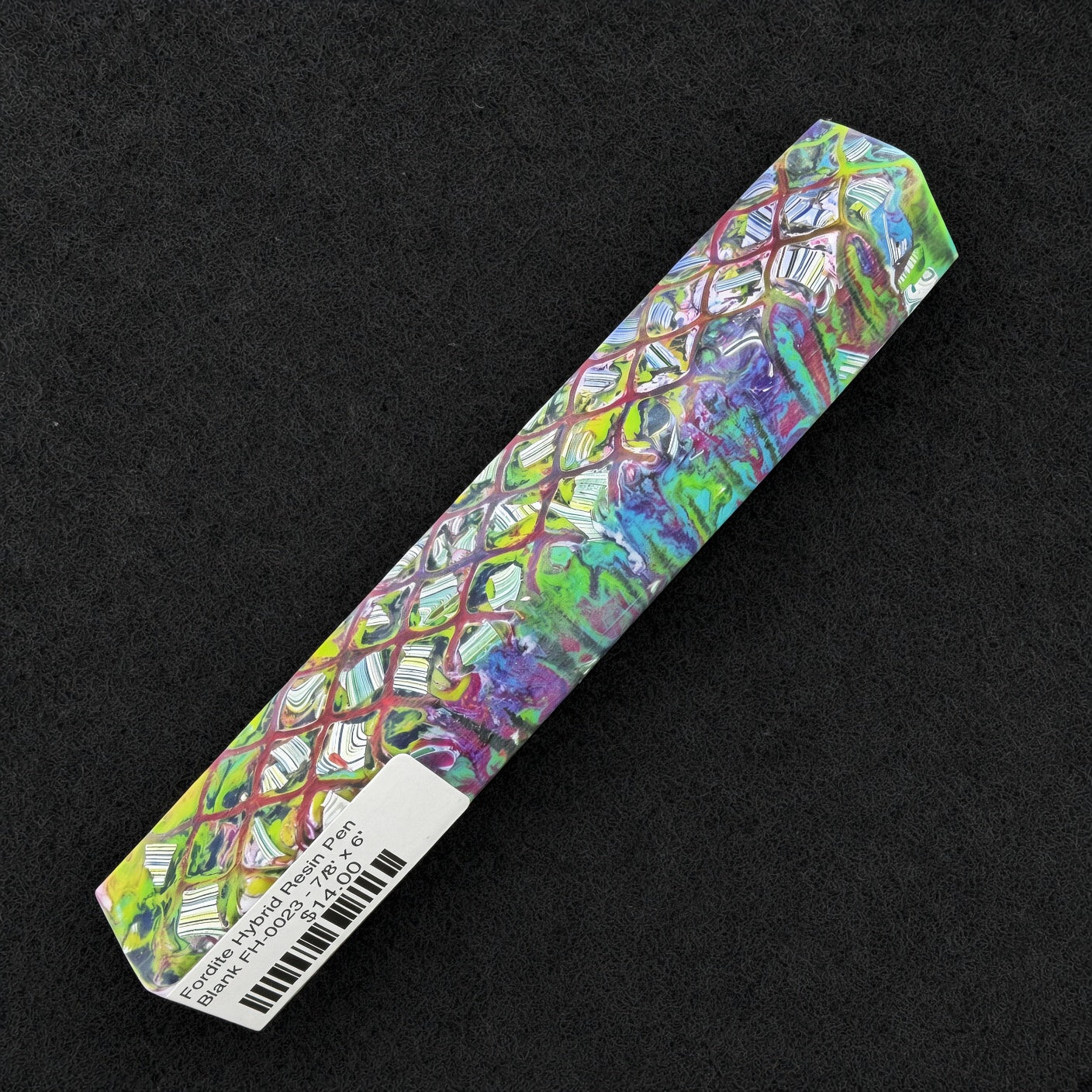 Fordite Hybrid Resin Pen Blank FH-0023 - 7/8" x 6"