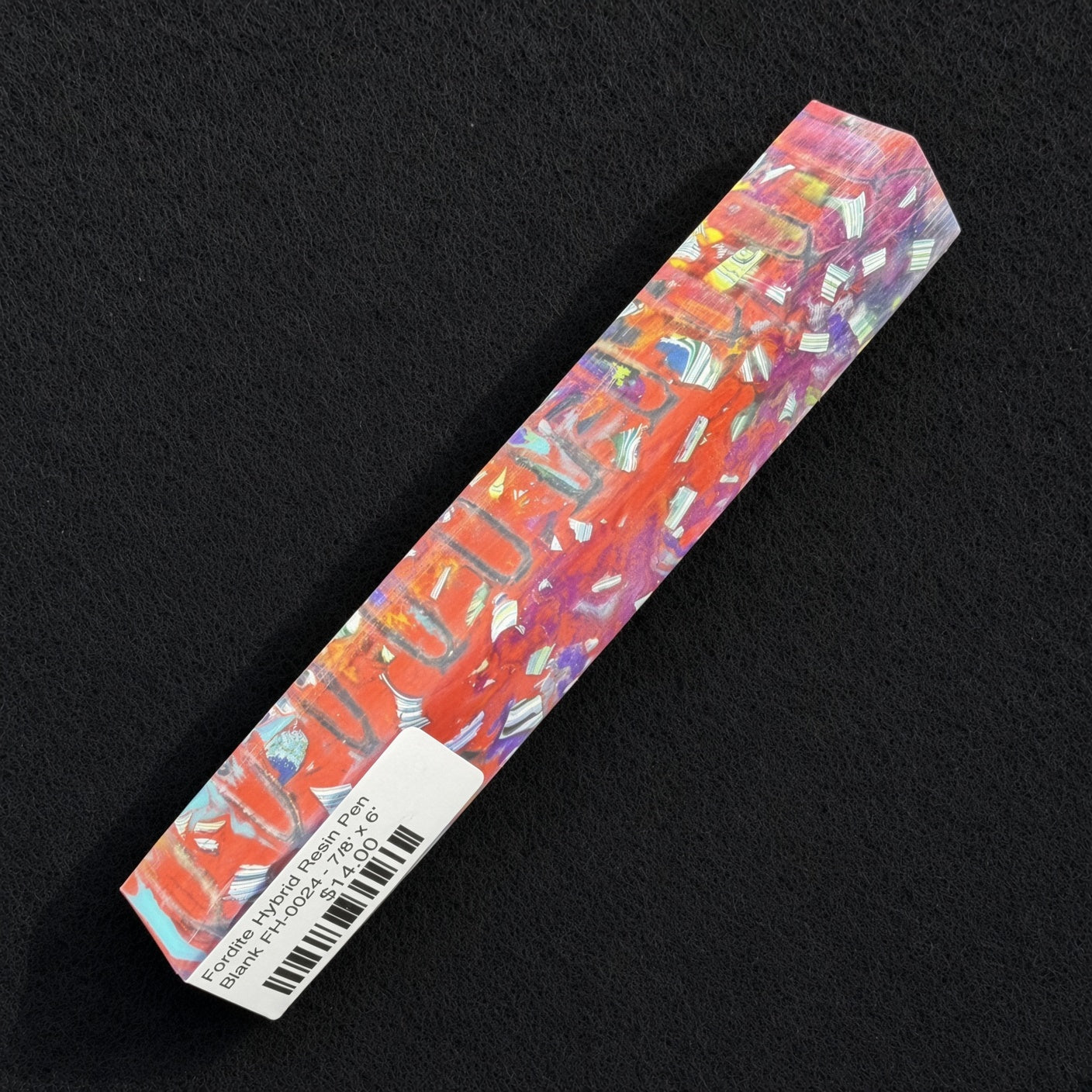 Fordite Hybrid Resin Pen Blank FH-0024 - 7/8" x 6"