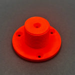 3D printed lathe chuck holder mounted on workshop wall