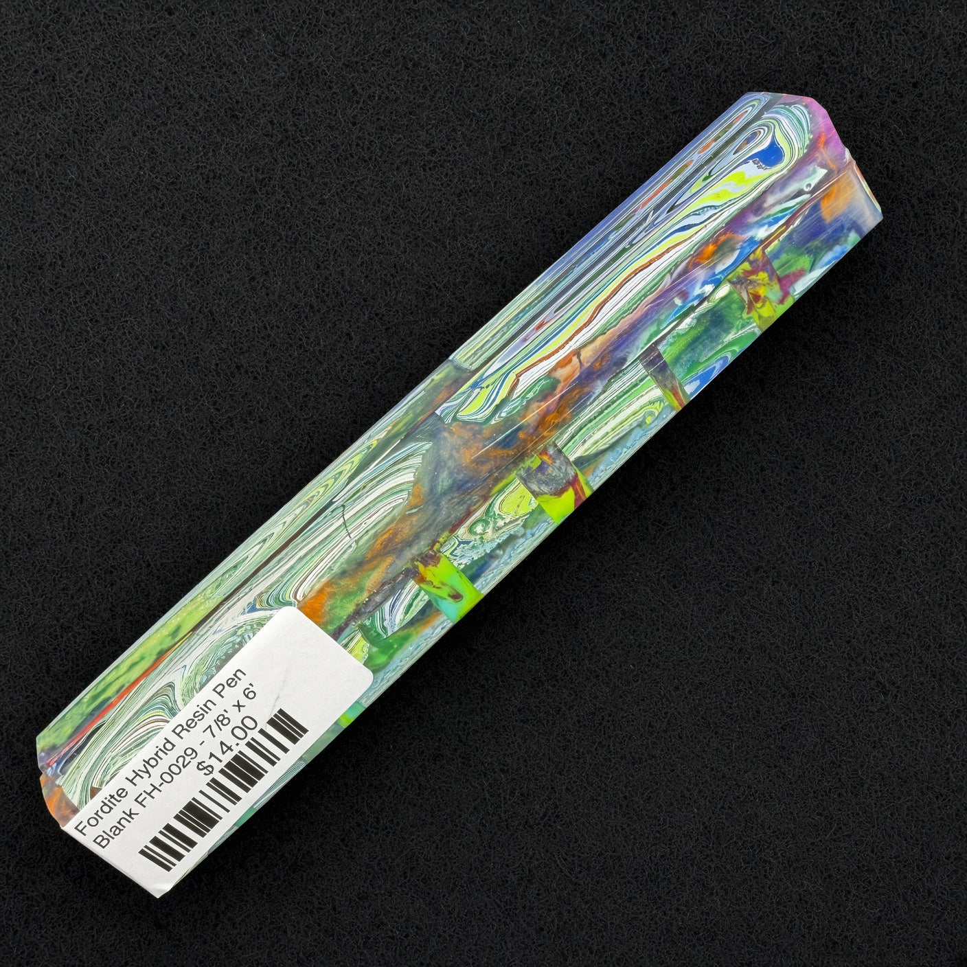 Fordite Hybrid Resin Pen Blank FH-0029 - 7/8" x 6"