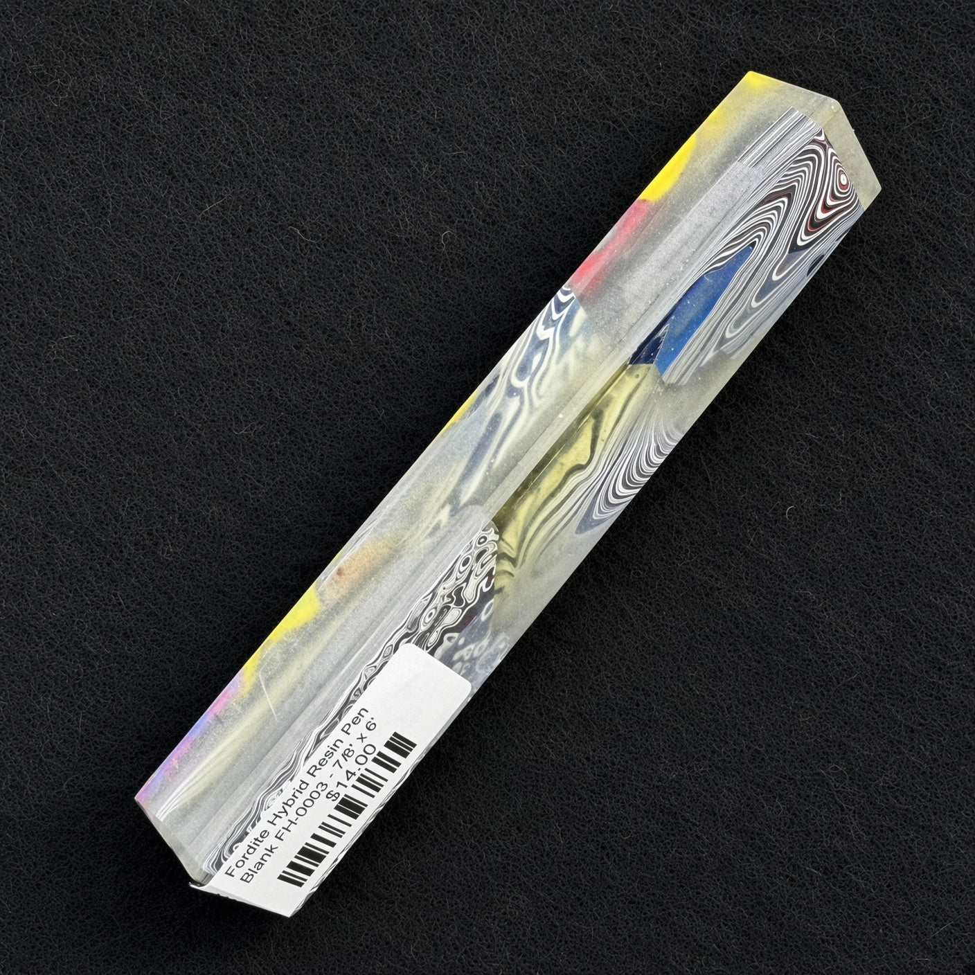 Fordite Hybrid Resin Pen Blank FH-0003 - 7/8" x 6"