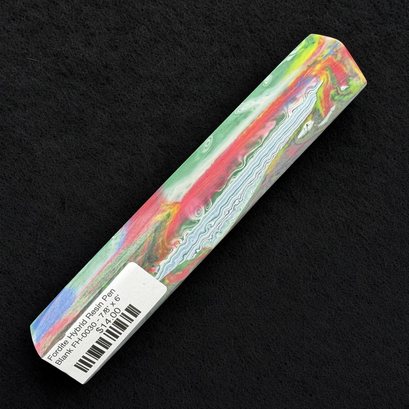 Fordite Hybrid Resin Pen Blank FH-0030 - 7/8" x 6"