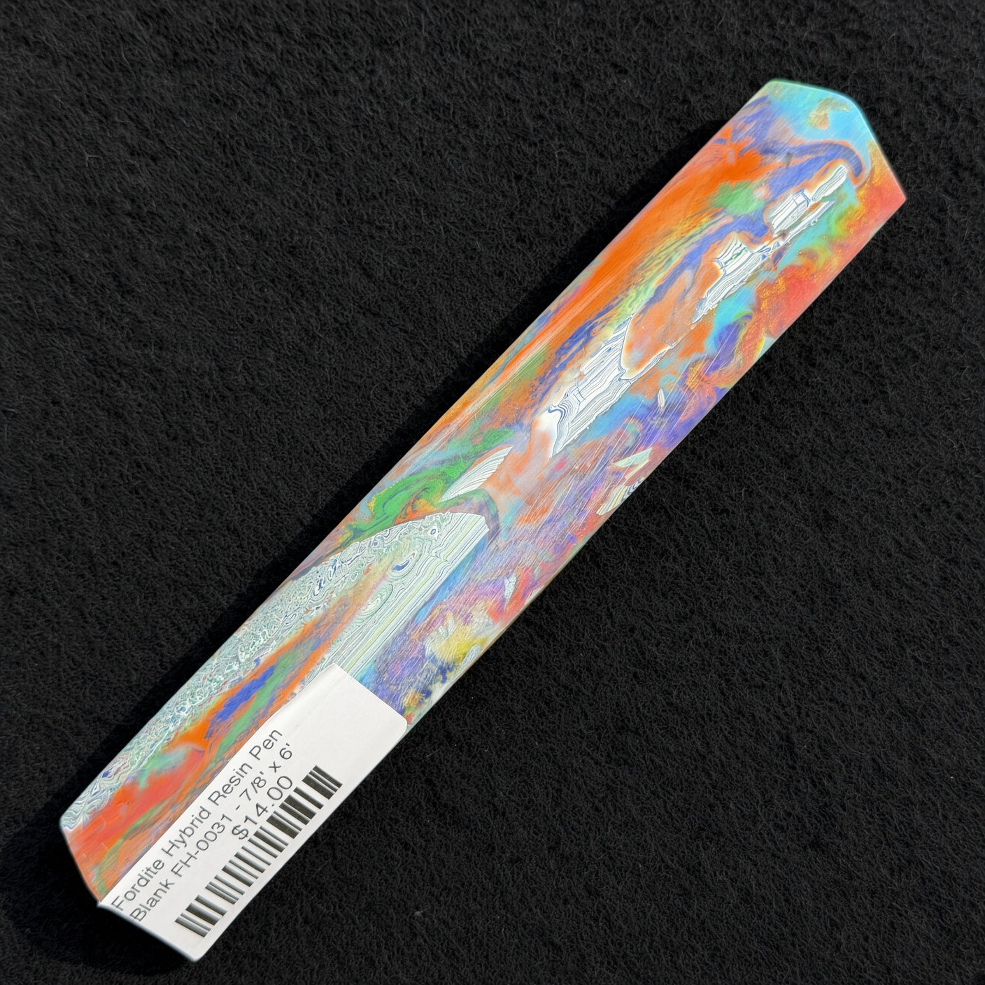 Fordite Hybrid Resin Pen Blank FH-0031 - 7/8" x 6"
