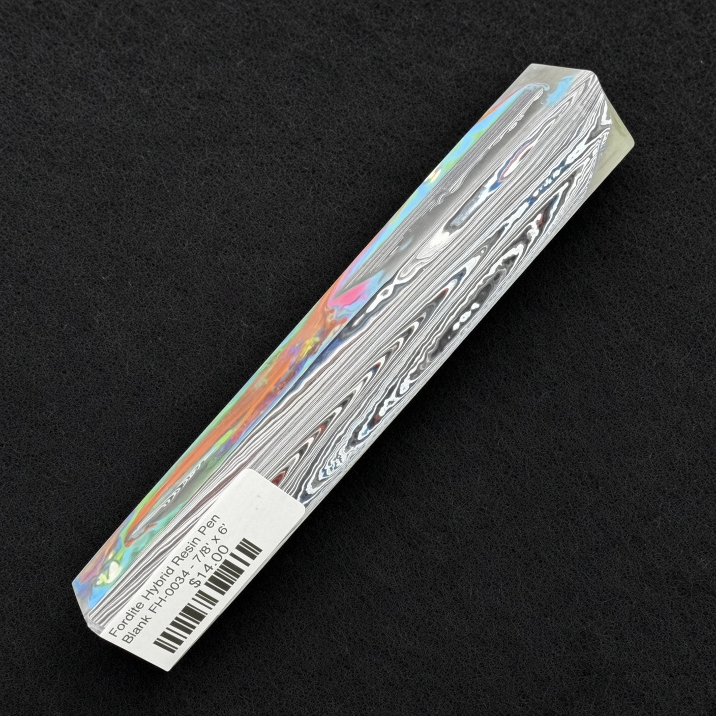 Fordite Hybrid Resin Pen Blank FH-0034 - 7/8" x 6"