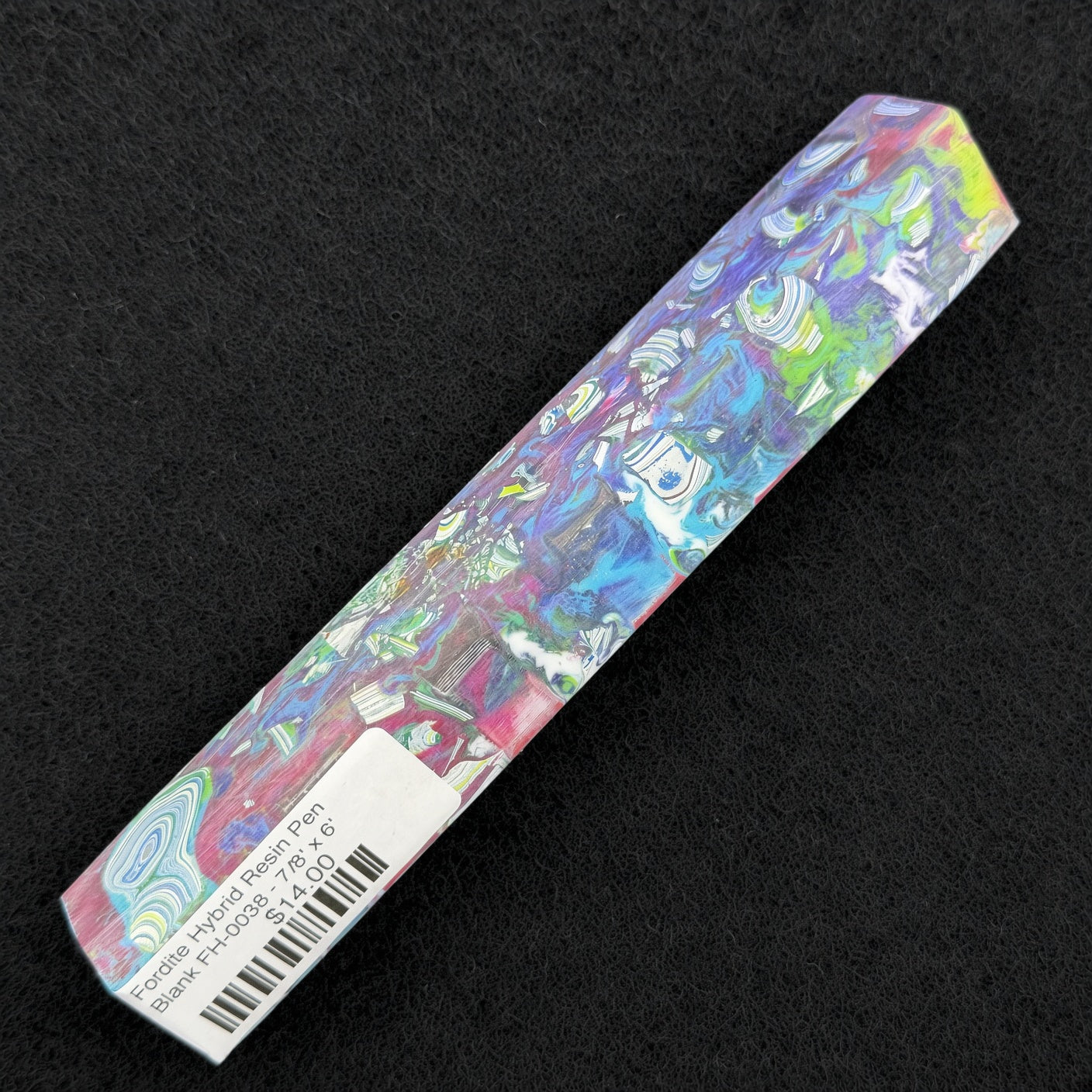 Fordite Hybrid Resin Pen Blank FH-0038 - 7/8" x 6"