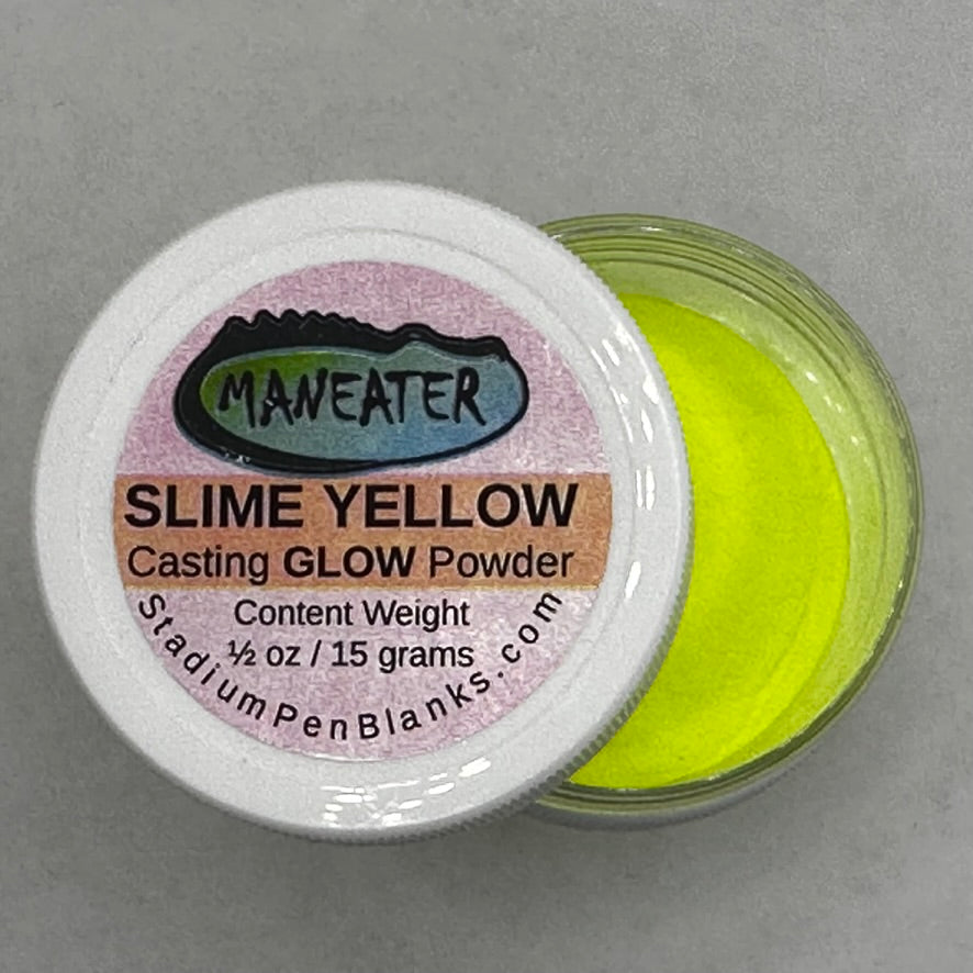 Slime Yellow Glow in the Dark Mica Powder Jar - Maneater