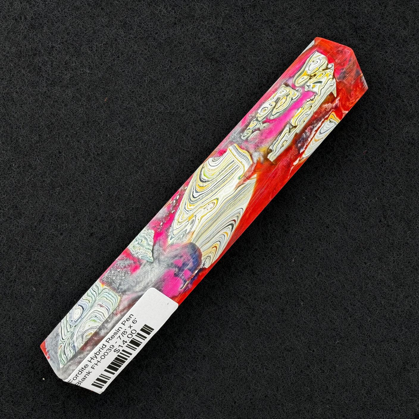 Fordite Hybrid Resin Pen Blank FH-0039 - 7/8" x 6"
