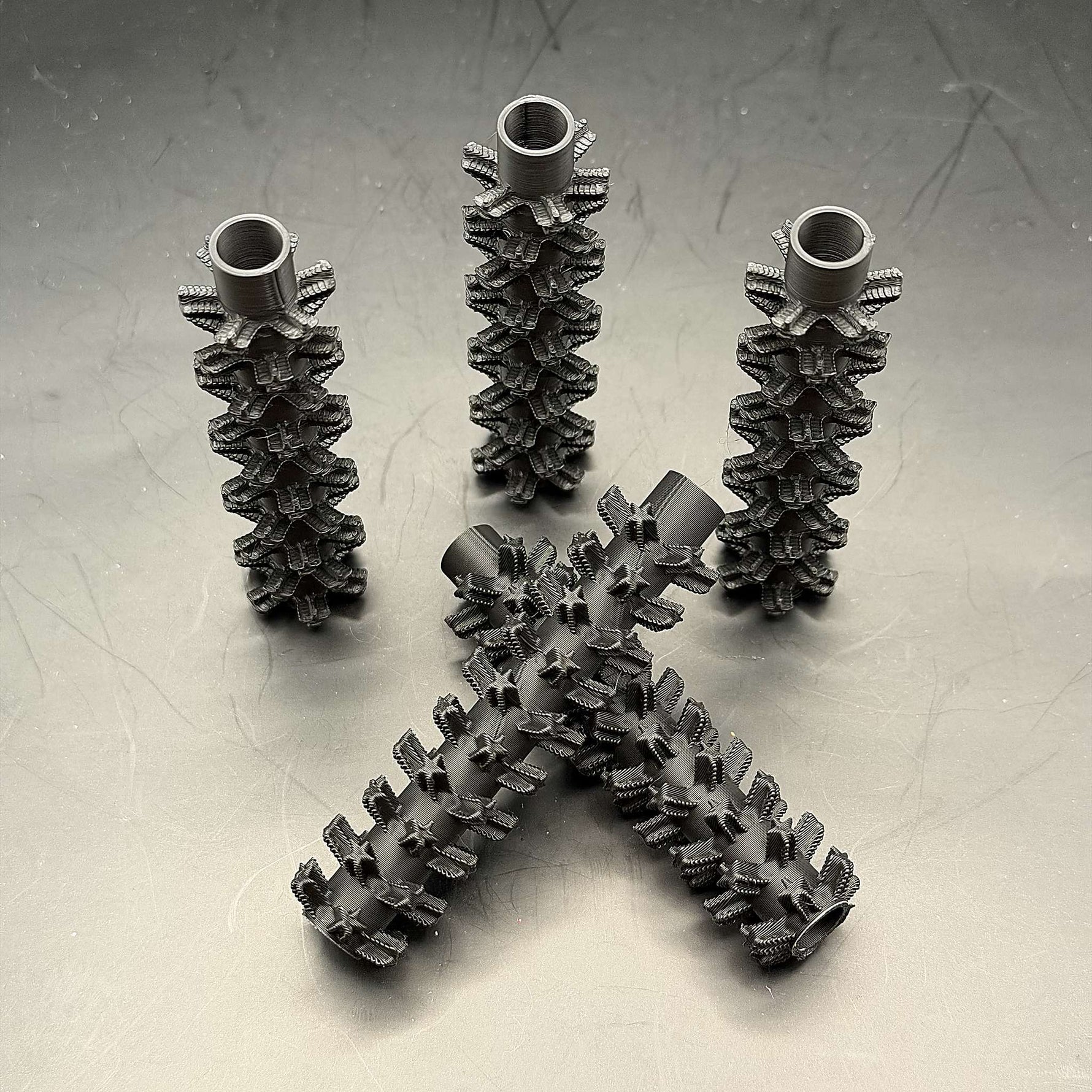 3D Printed Star Insert for 3/4" PVC Vertical Casting – black – image 1