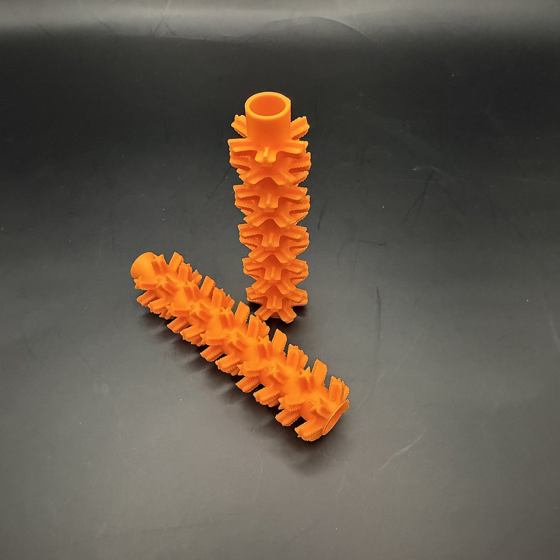 3D Printed Star Insert for 3/4" PVC Vertical Casting – orange – image 1