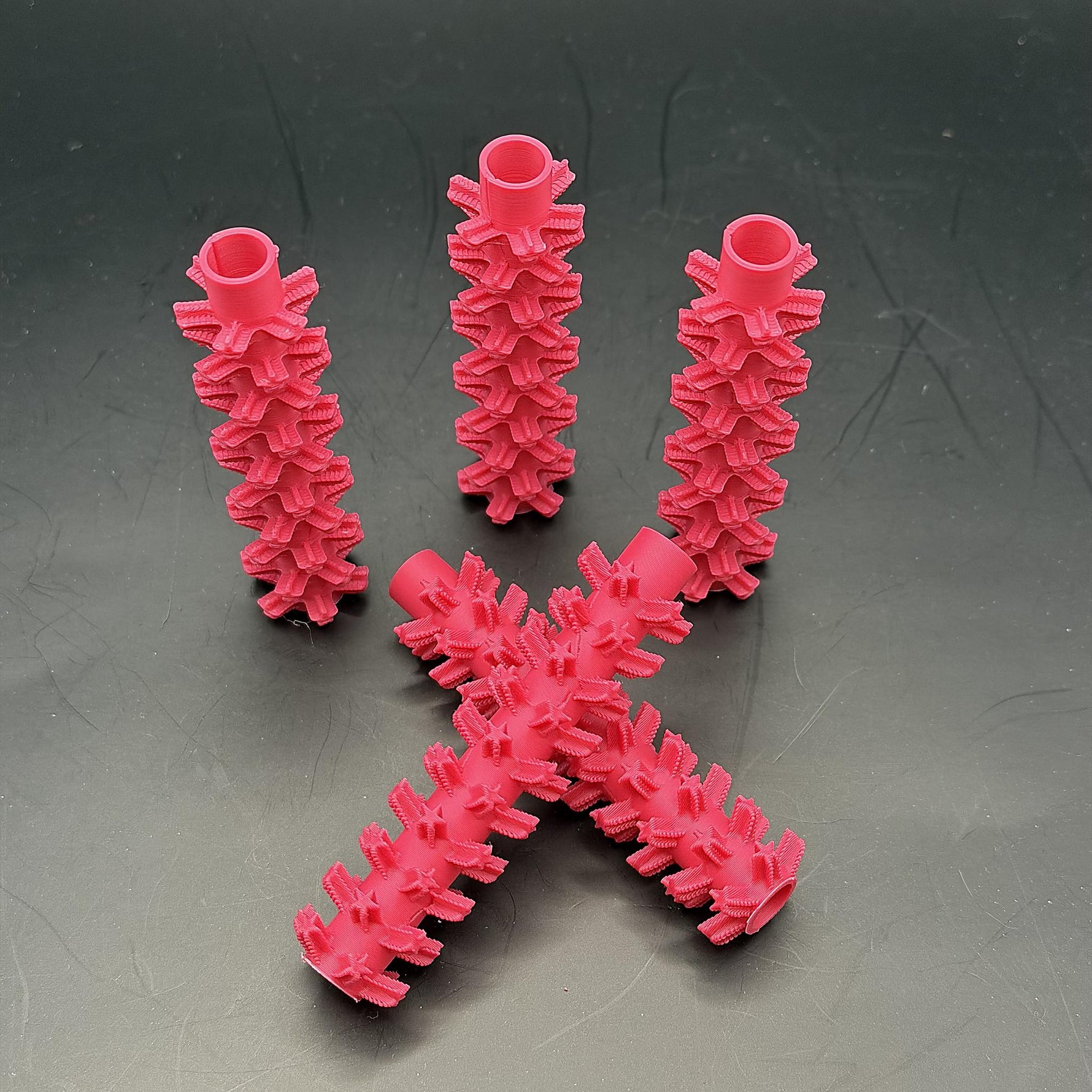 3D Printed Star Insert for 3/4" PVC Vertical Casting – pink – image 1