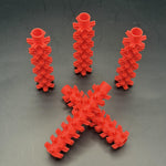 3D Printed Star Insert for 3/4" PVC Vertical Casting – red – image 1