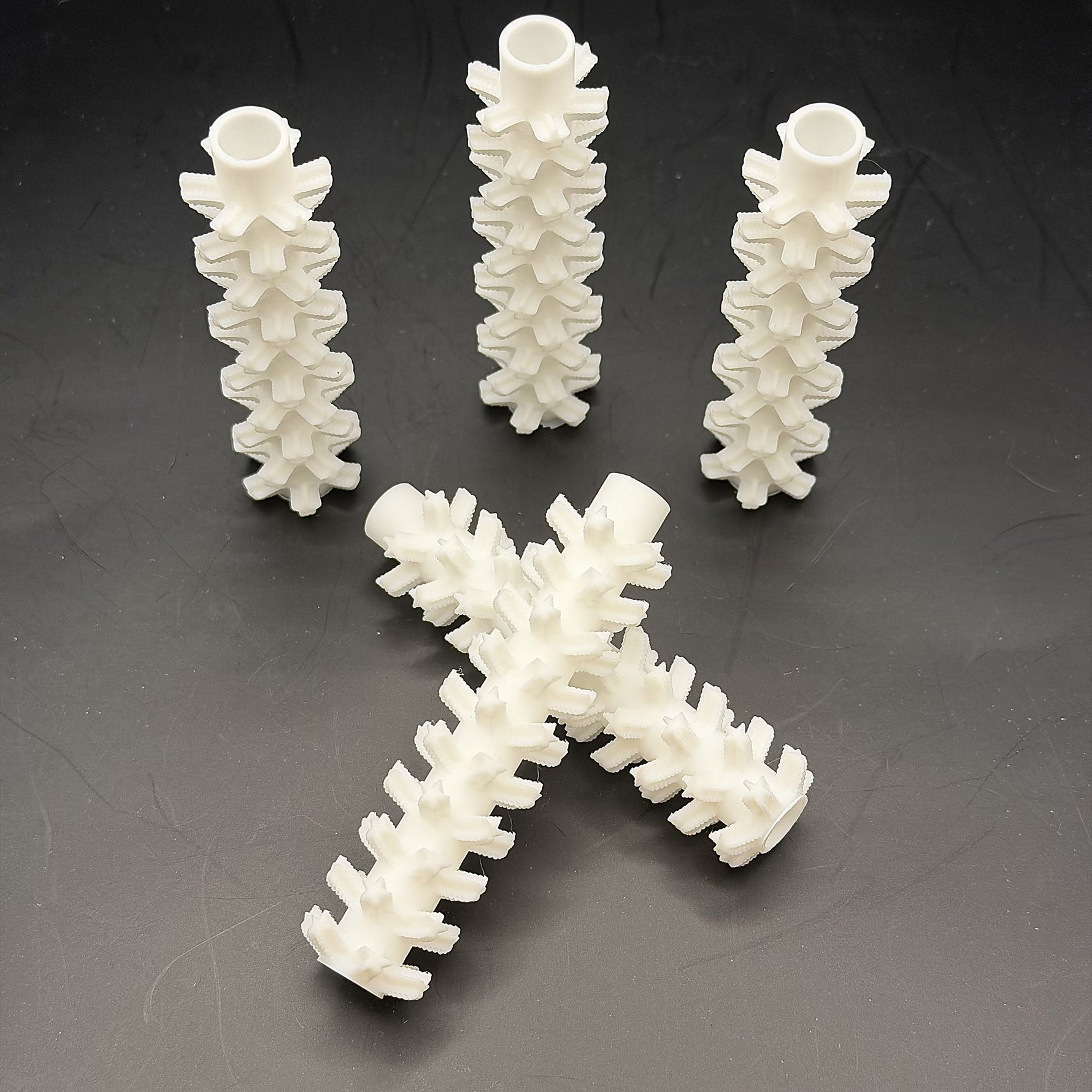 3D Printed Star Insert for 3/4" PVC Vertical Casting – white – image 1