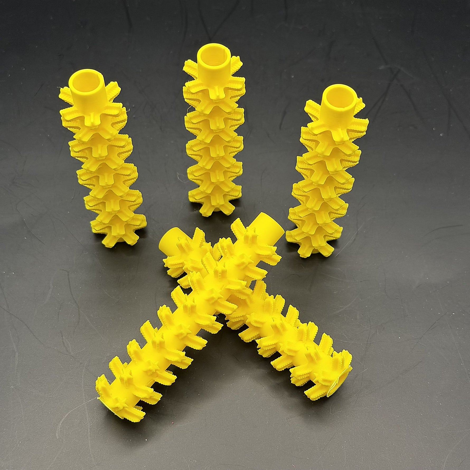 3D Printed Star Insert for 3/4" PVC Vertical Casting – yellow – image 1
