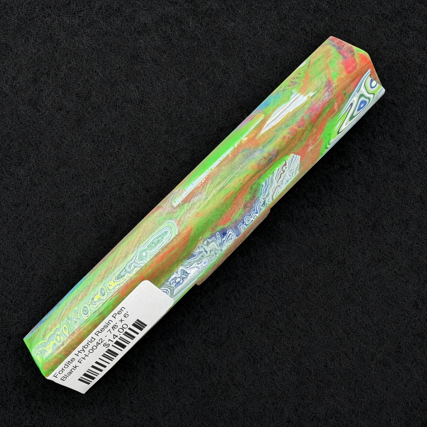 Fordite Hybrid Resin Pen Blank FH-0042 - 7/8" x 6"