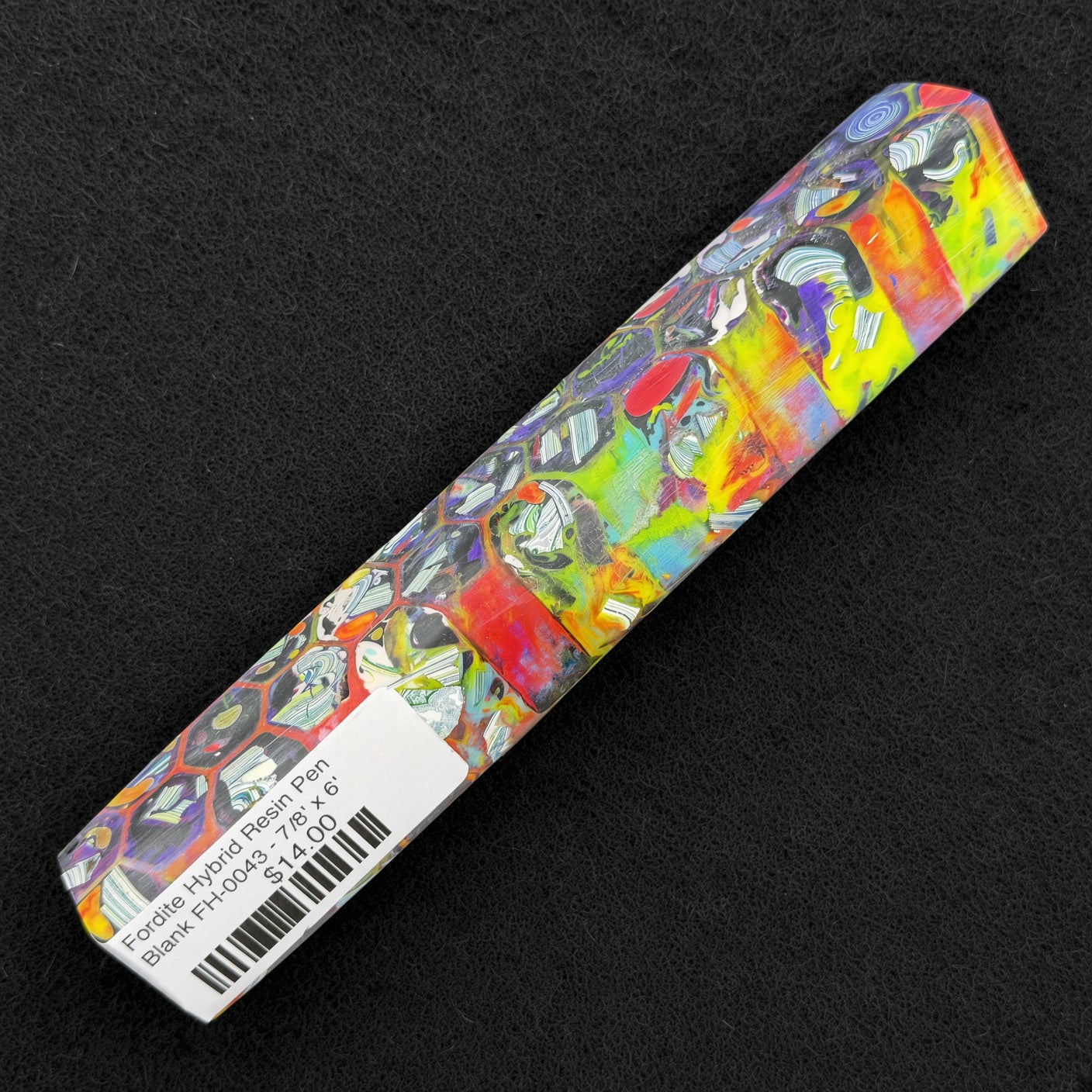 Fordite Hybrid Resin Pen Blank FH-0043 - 7/8" x 6"