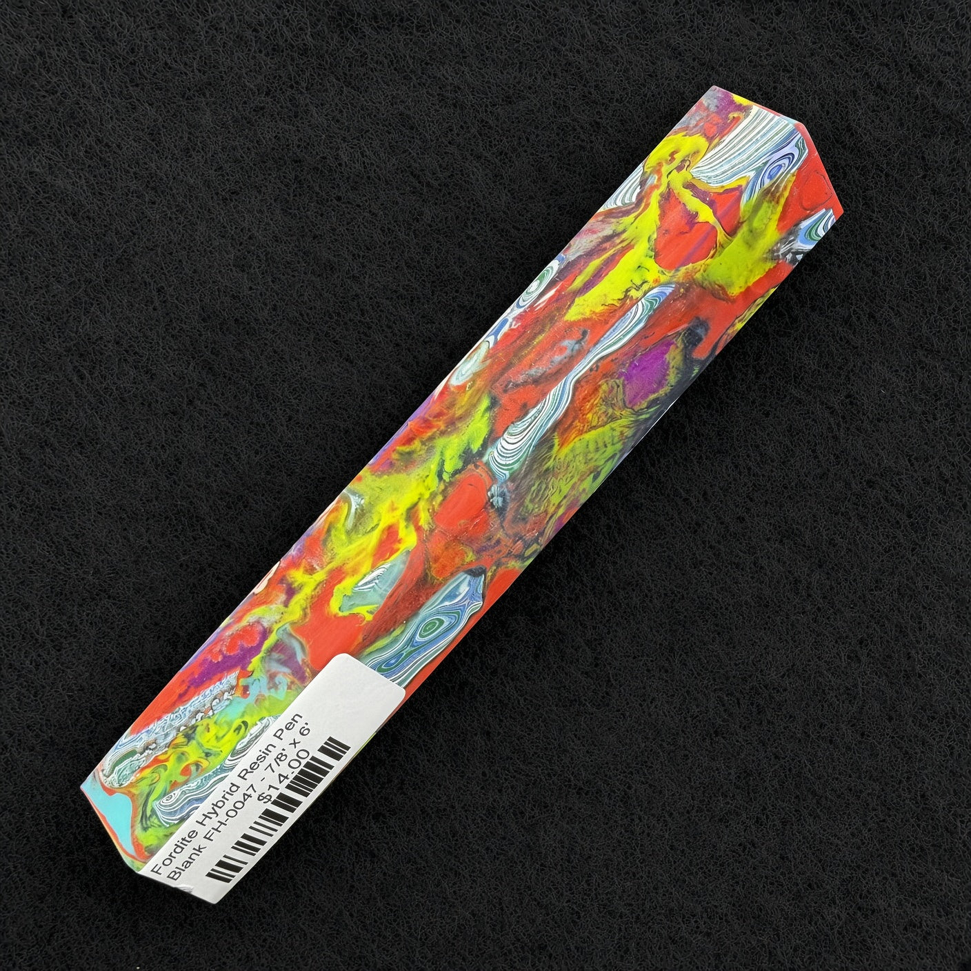 Fordite Hybrid Resin Pen Blank FH-0047 - 7/8" x 6"