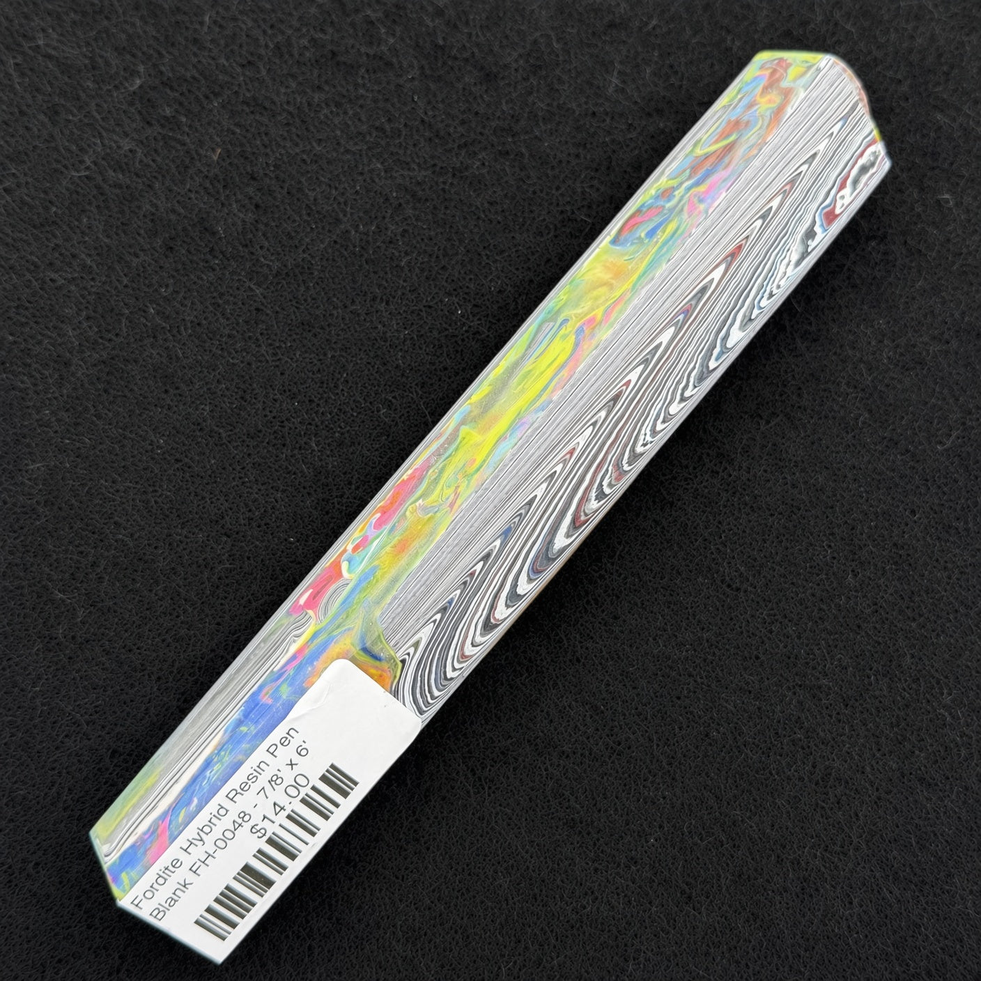 Fordite Hybrid Resin Pen Blank FH-0048 - 7/8" x 6"