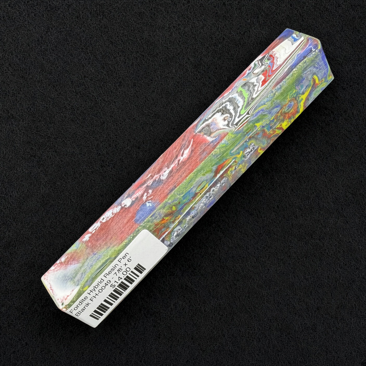 Fordite Hybrid Resin Pen Blank FH-0049 - 7/8" x 6"