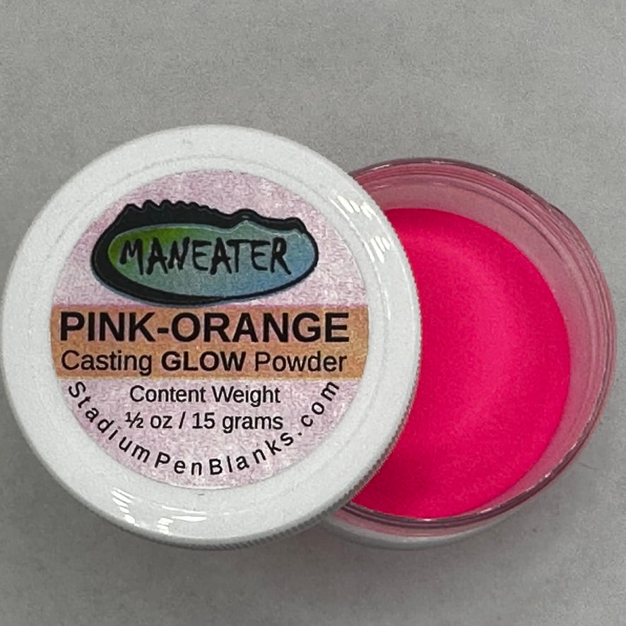 Pink-Orange Glow in the Dark Mica Powder Jar - Maneater