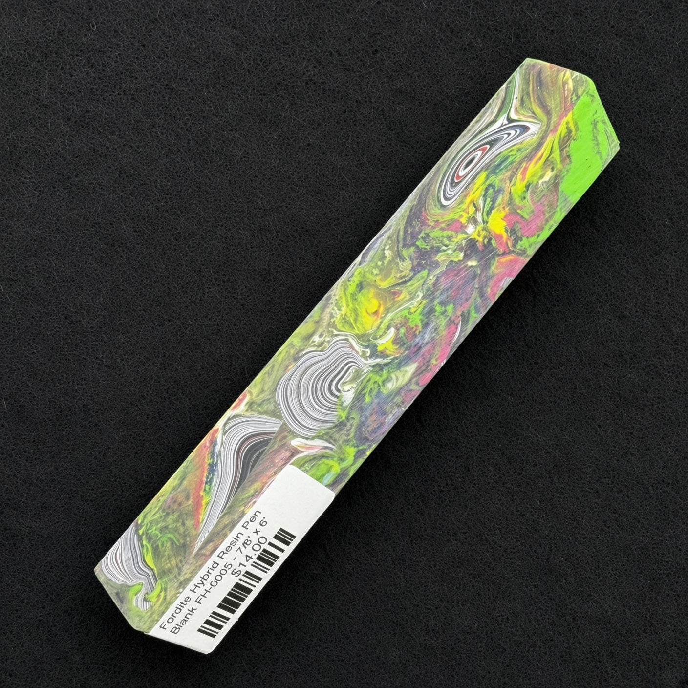 Fordite Hybrid Resin Pen Blank FH-0005 - 7/8" x 6"