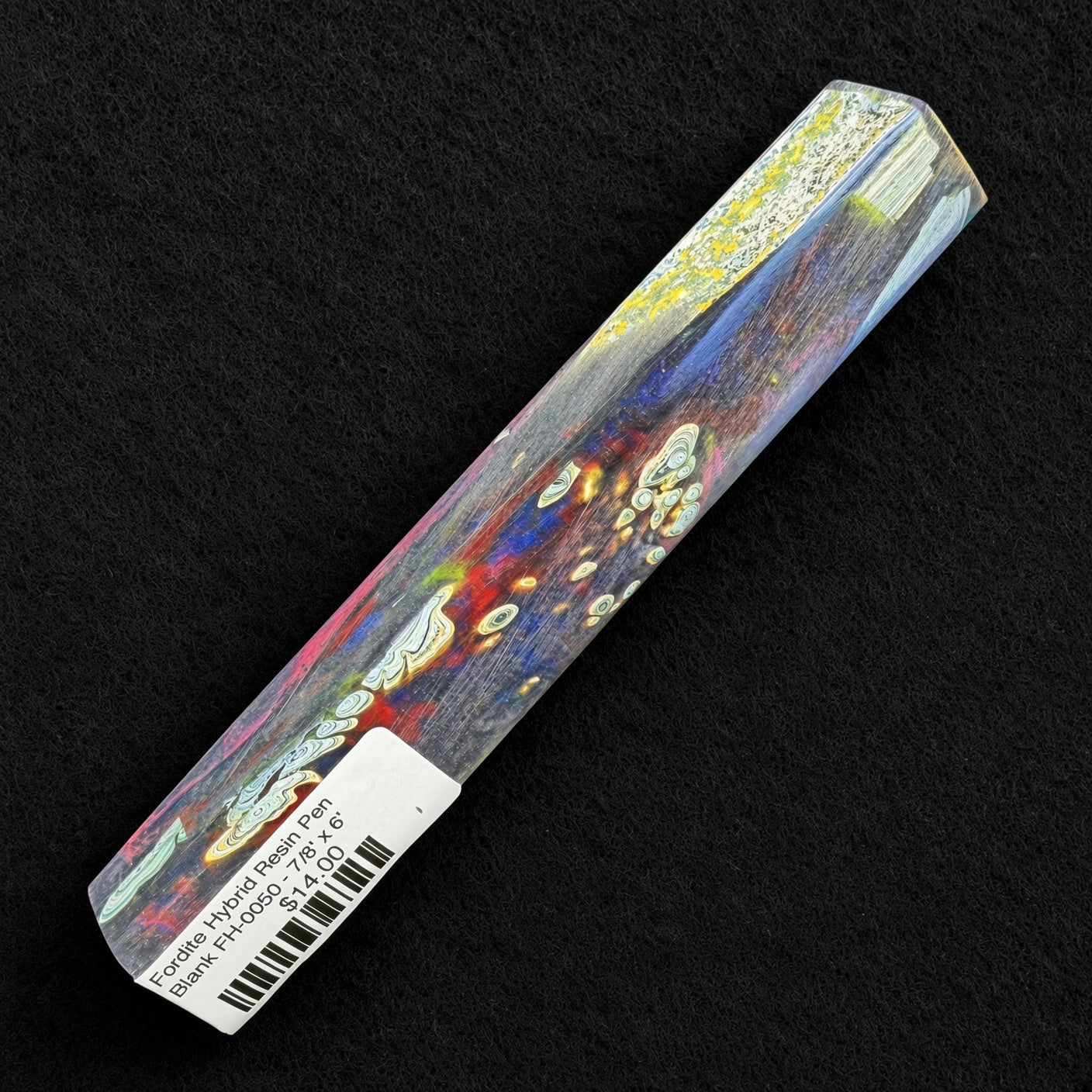 Fordite Hybrid Resin Pen Blank FH-0050 - 7/8" x 6"
