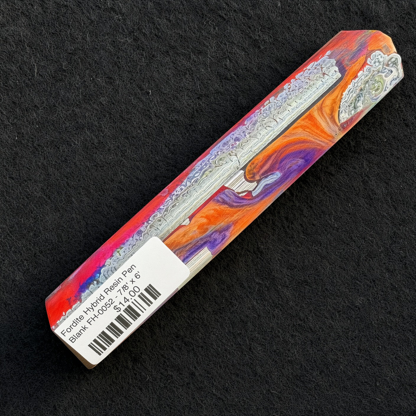 Fordite Hybrid Resin Pen Blank FH-0052 - 7/8" x 6"