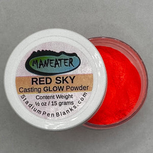 Maneater Casting GLOW Powder - Red Sky