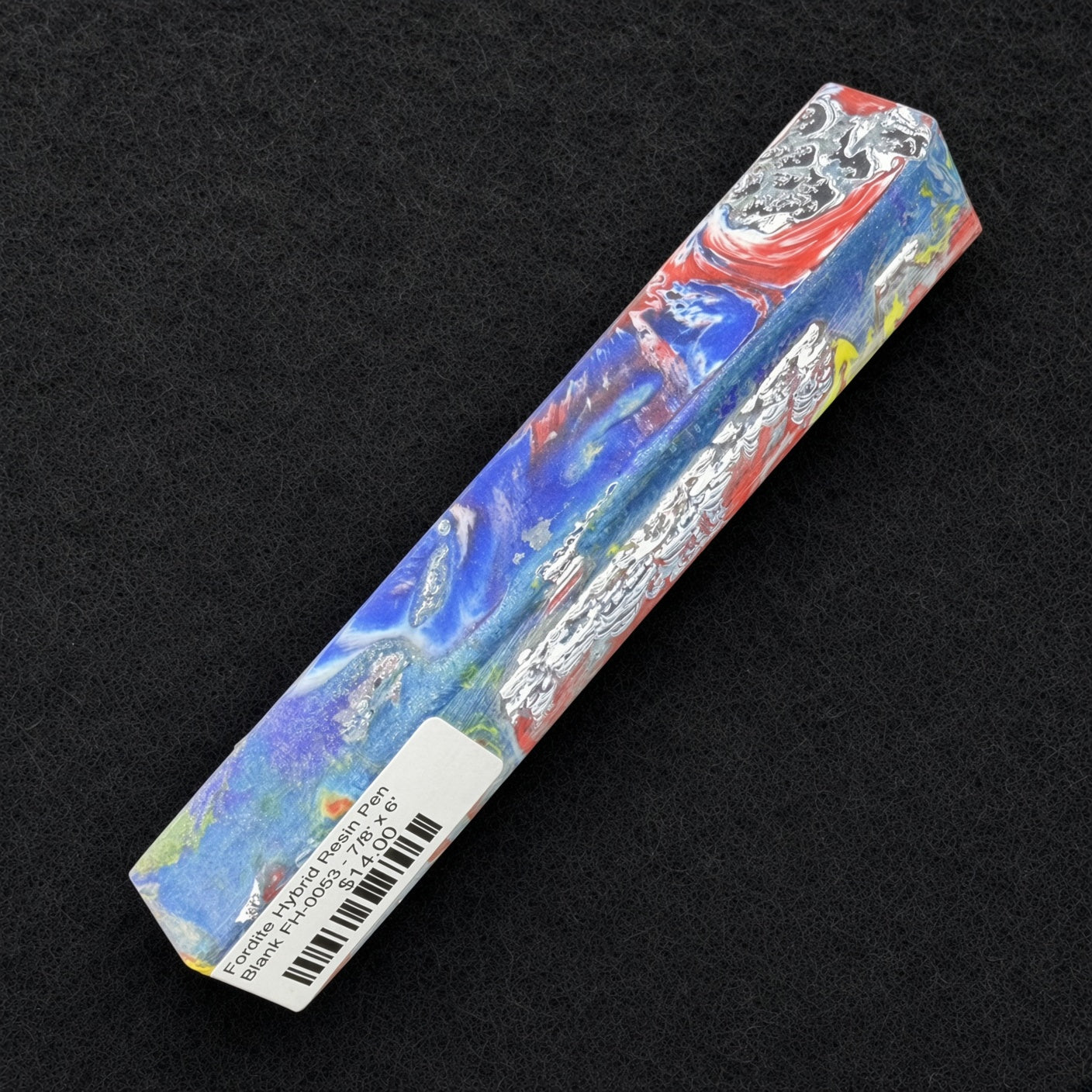 Fordite Hybrid Resin Pen Blank FH-0053 - 7/8" x 6"